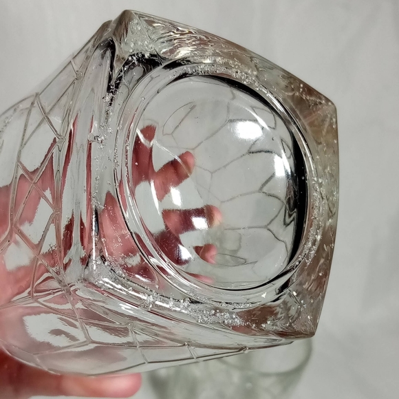 Set of 2 Crown Royal Diamond Pattern Low Ball Whiskey Glasses Bareware 10oz - Picture 13 of 13